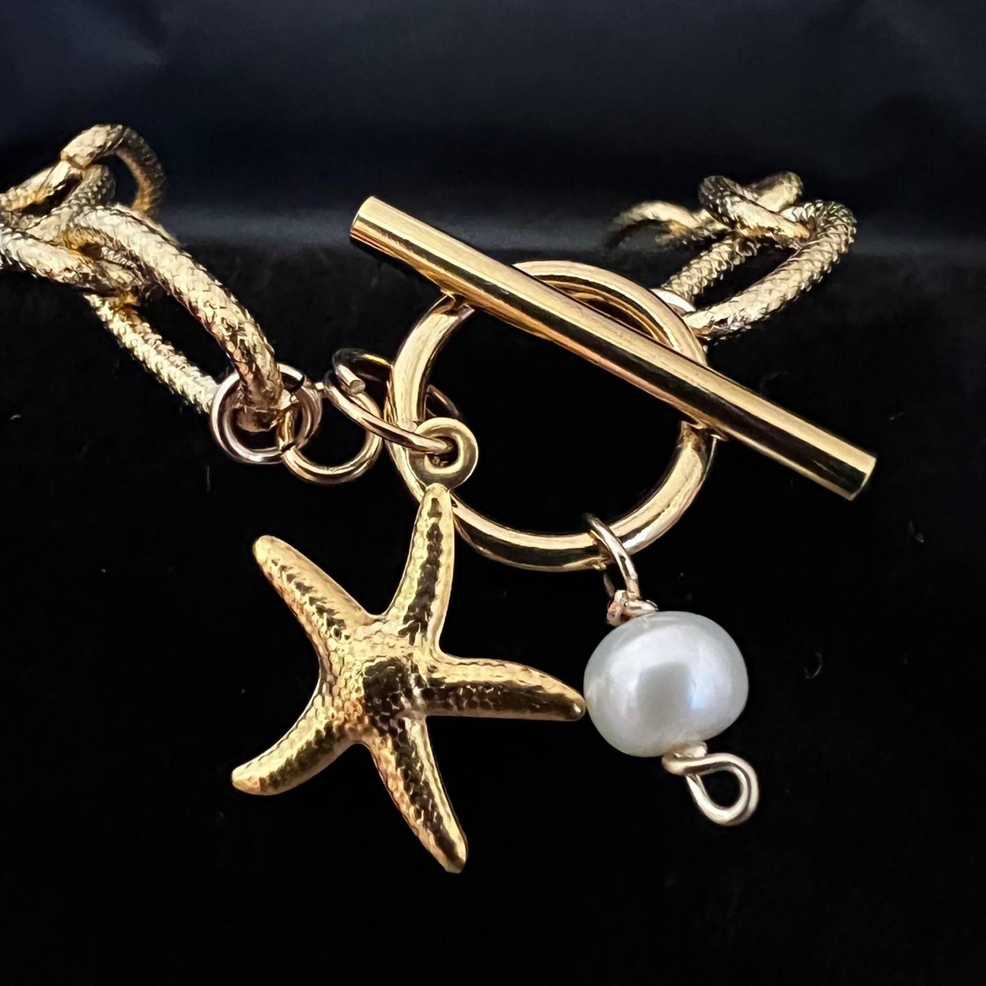 Ebbe Und Flut Armband Seestern Palma - Boho Edelstahl Perle Ebbe Und Flut Armband Seestern Palma - Boho Edelstahl Perle von ebbeundflut