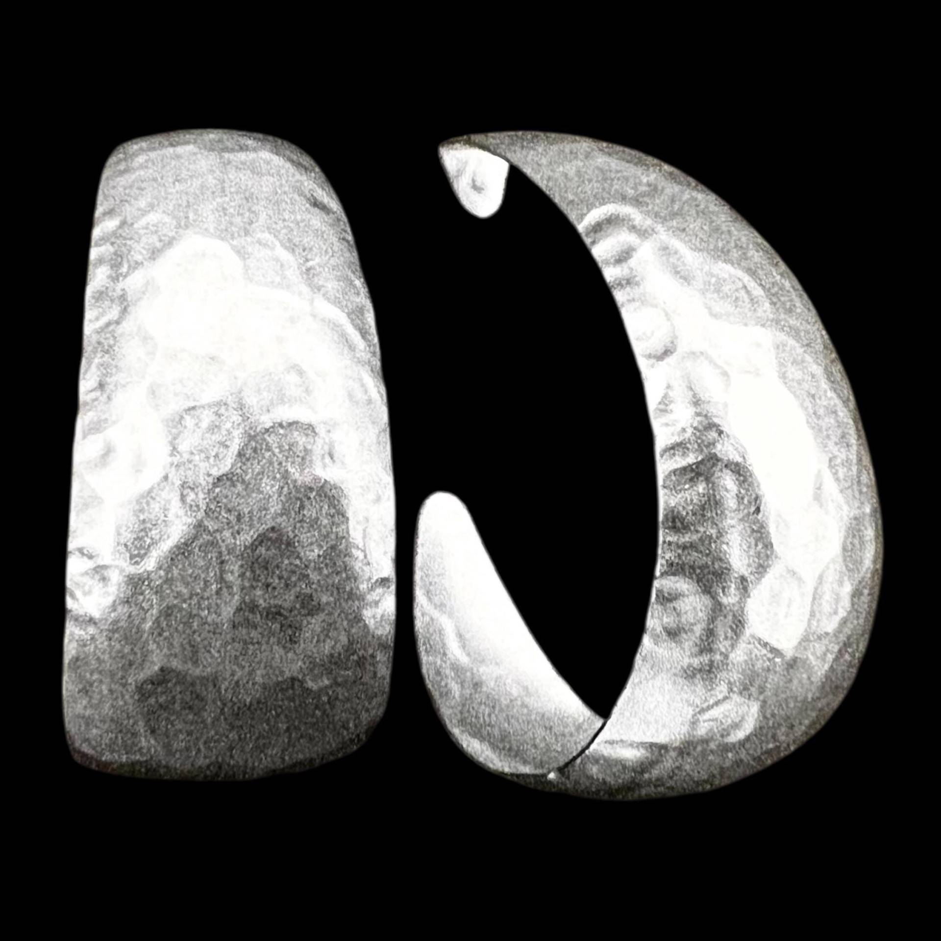 Ebbe Und Flut Creolen Nordsee Silber Groß - Matt Versilbert von ebbeundflut