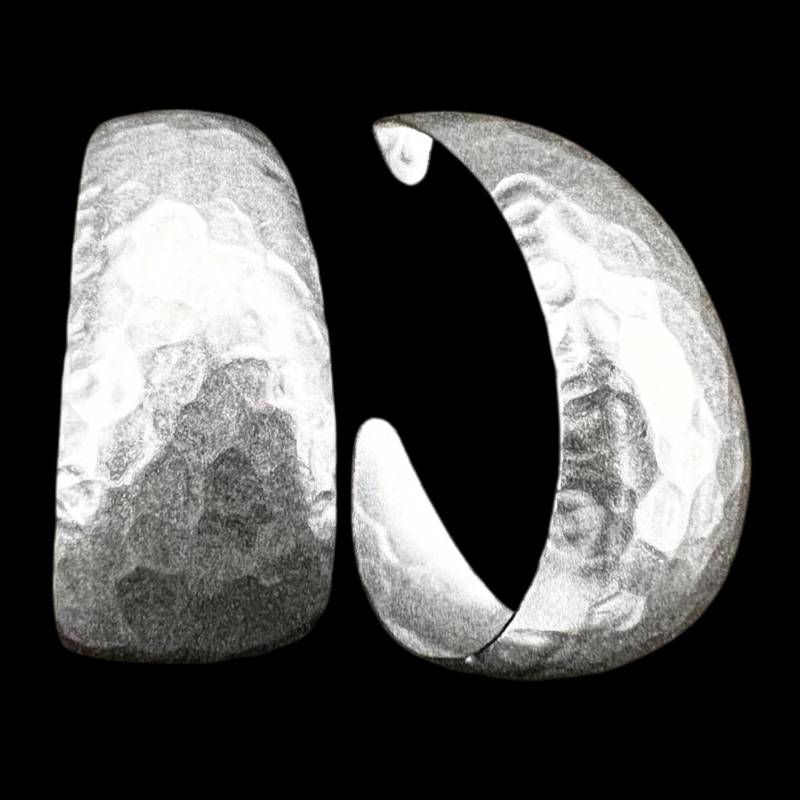 Ebbe Und Flut Creolen Nordsee Silber Groß - Matt Versilbert von ebbeundflut