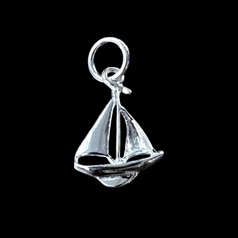 Ebbe Und Flut Kleines Segelboot Aus Silber - Anhänger Boot Klein 925sterlingsilber, Grösse S von ebbeundflut