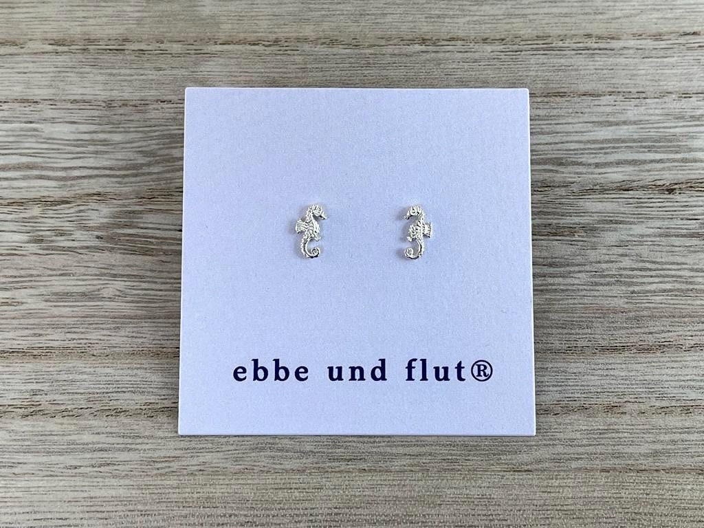 Ebbe Und Flut Ohrstecker Seepferdchen - Maritime Ohrringe 925Er Silber Von Ebbe Flut® von ebbeundflut