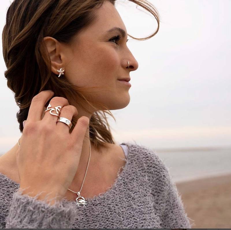 Ring Anker Silber - Ankerring 925Er Sterlingsilber Ebbe Und Flut von ebbeundflut