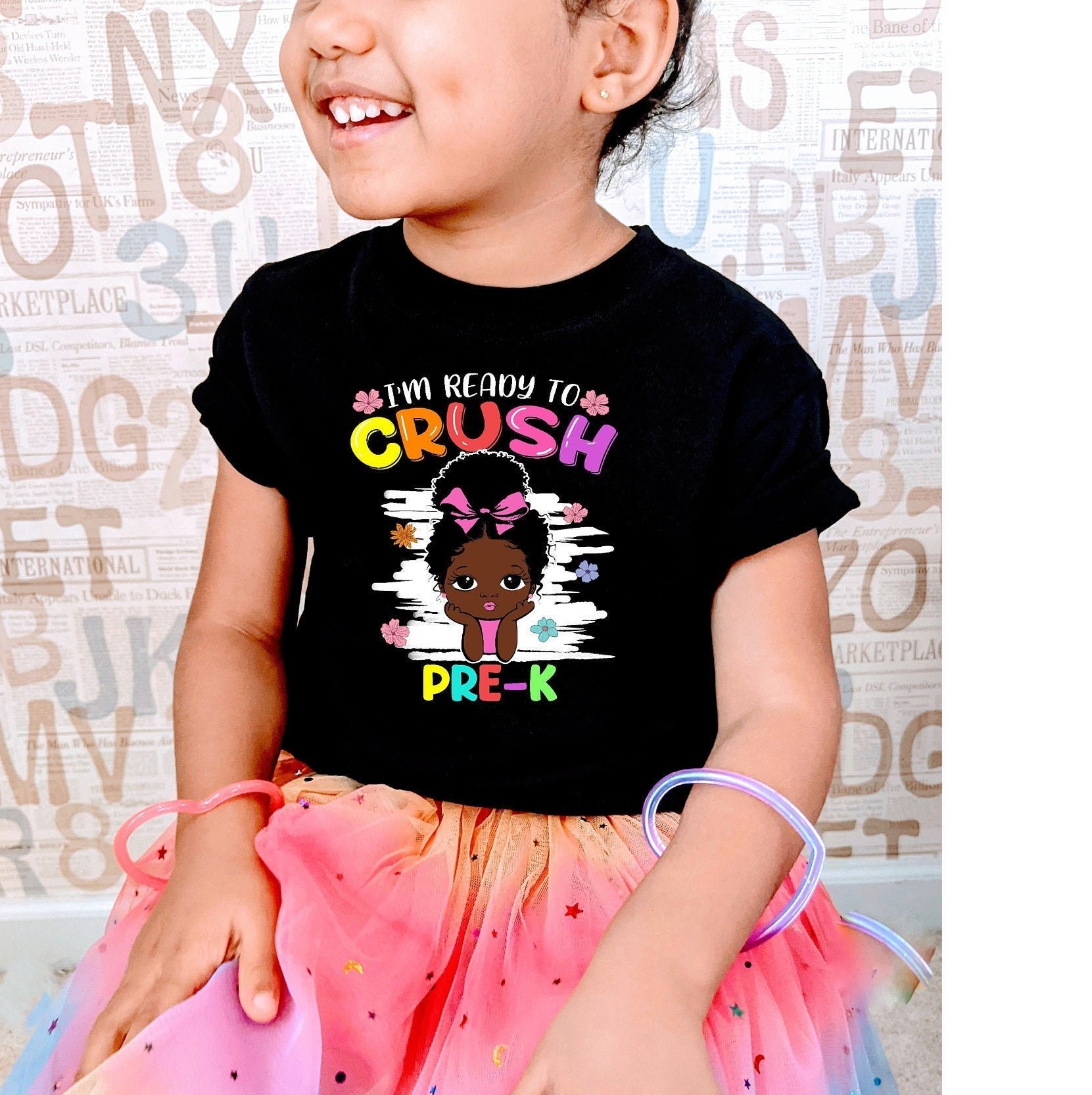 Ich Bin Bereit, Pre-K Zu Zerquetschen, Zurück Zur Schule T-Shirt, Vorschul-T-Shirt, Schwarzes Kleines Mädchen-Shirt, Mädchen-T-Shirt, 1 Ich Bin Bereit, Pre-K Zu Zerquetschen, Zurück Zur Schule T-Shirt, Vorschul-T-Shirt, Schwarzes Kleines Mädchen-Shirt, Mädchen-T-Shirt, 1 von ebdesignz4you