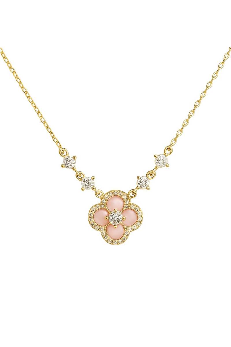 Edelstahl Halskette Mit Pinkem Kleeblatt - Glücksbringer Kette Rosafarbener Charm Geschenk Für Frauen Allergikerfreundlich Langlebig Edelstahl Halskette Mit Pinkem Kleeblatt - Glücksbringer Kette Rosafarbener Charm Geschenk Für Frauen Allergikerfreundlich Langlebig von ebisa