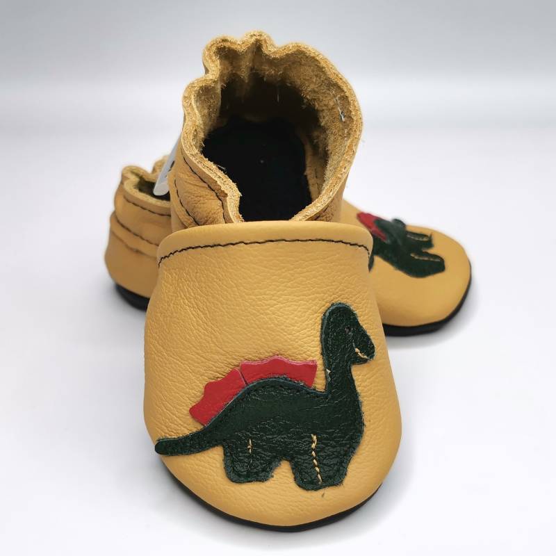 Babyschuhe Krabbelschuhe Lederschuhe 19/20 Dinosaurier Grün 6-12 Monate Ebooba von ebooba
