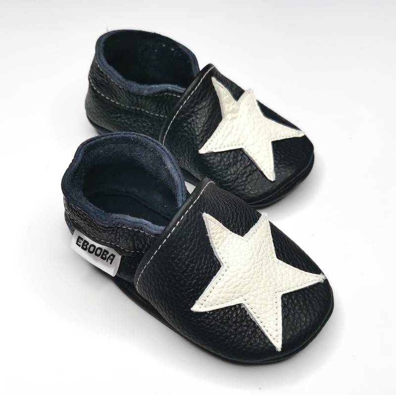 Krabbelschuhe 28/29 Weißen Stern Schwarz 4-5 Jahre Ebooba 56-6 von ebooba