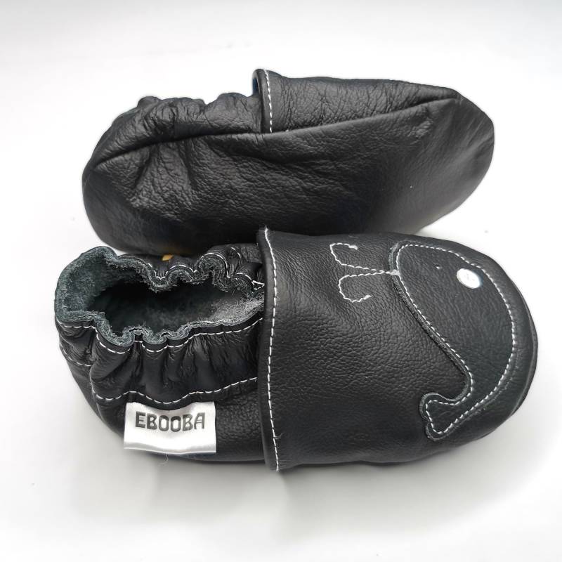 Krabbelschuhe Große 21/22 Wal Schwarz 12 18 Ebooba Wh-18-B-M-3 von ebooba