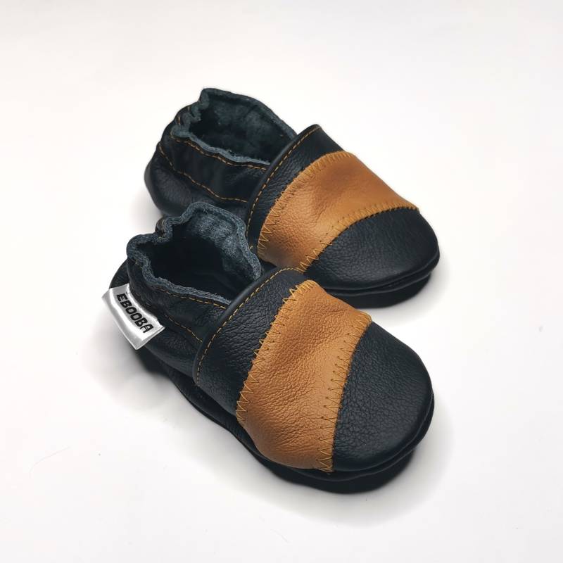 Krabbelschuhe Große 23/24 Braun Schwarz 18 24 Ebooba Ot-20-B-4 von ebooba