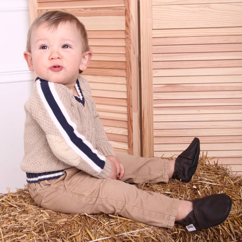 Krabbelschuhe Große 23/24 Dunkelbraun 18-24M Ebooba Ot-13-Db-M-4 von ebooba