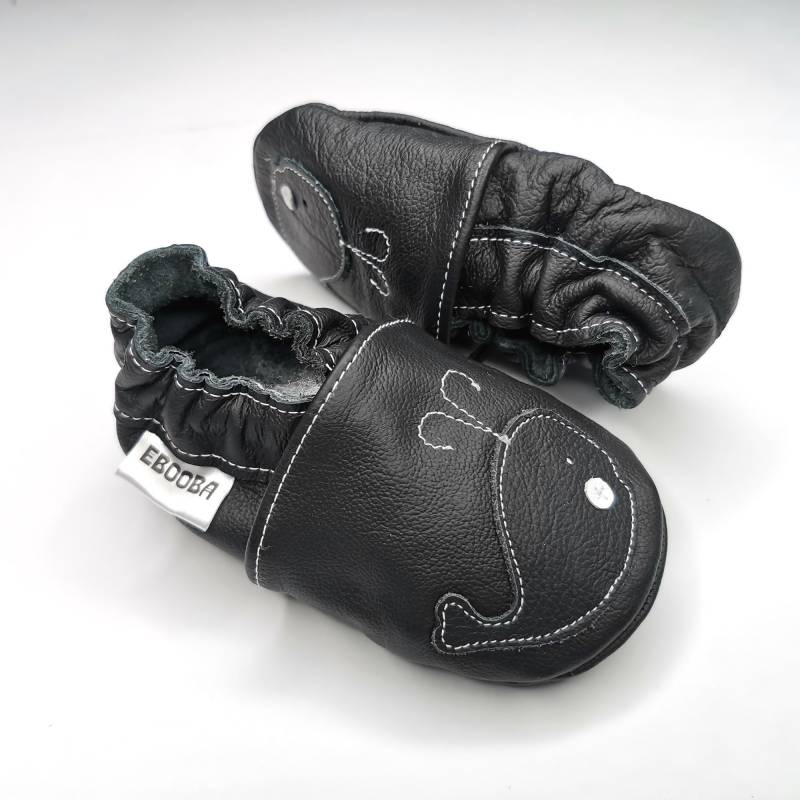 Krabbelschuhe Große 25/26 Wal, Schwarz 2 3 Ebooba Wh-18-B-M-5 von ebooba