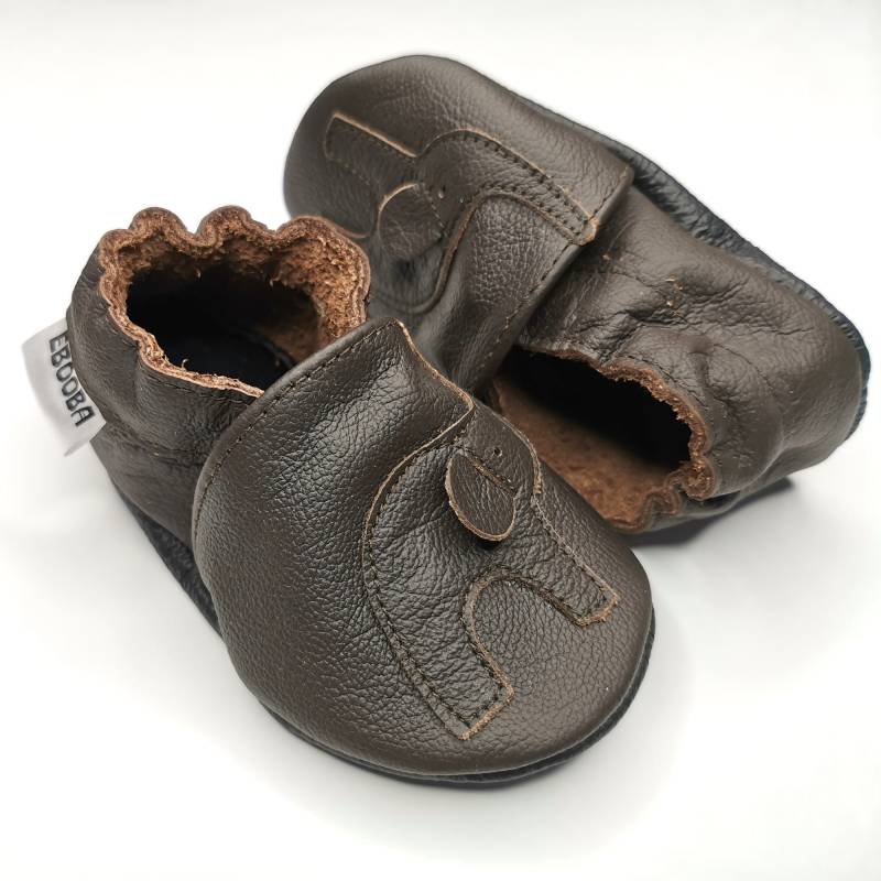 Krabbelschuhe Große 26/27 Elephant Dunkelbraun 3 4 Ebooba El-37-Db-T-6 von ebooba