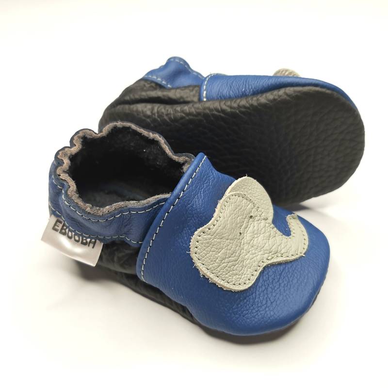 Krabbelschuhe Lederpuschen 25/26 Lederschuhe Elefant 2 3 Ebooba El-31-Bl-M-5 von ebooba