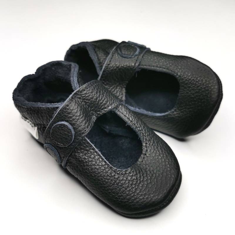 Krabbelschuhe Lederpuschen Lederschuhe 19/20 Sandalen Schwarz 6-12M Ebooba Sn-11-B-M-2 von ebooba