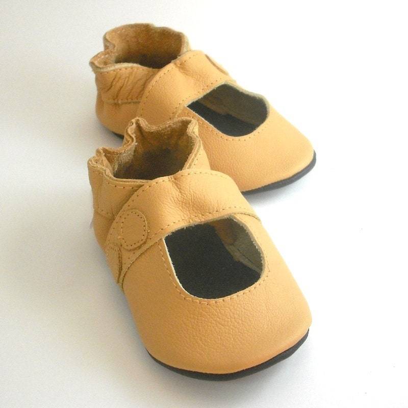 Krabbelschuhe Lederpuschen Lederschuhe 25.26 Sandalen Gelb 2-3 Jahre, Ebooba Sn-12-Y-M-1 von ebooba
