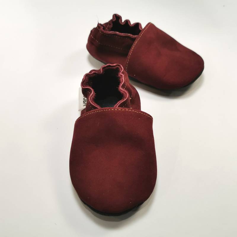 Wildleder Krabbelschuhe Wildlederschuhe Lederpuschen Lauflernschuhe Puschen Pantoffel 16/17/18 Kastanienbraun 0-6 Ebooba Ot-25 von ebooba