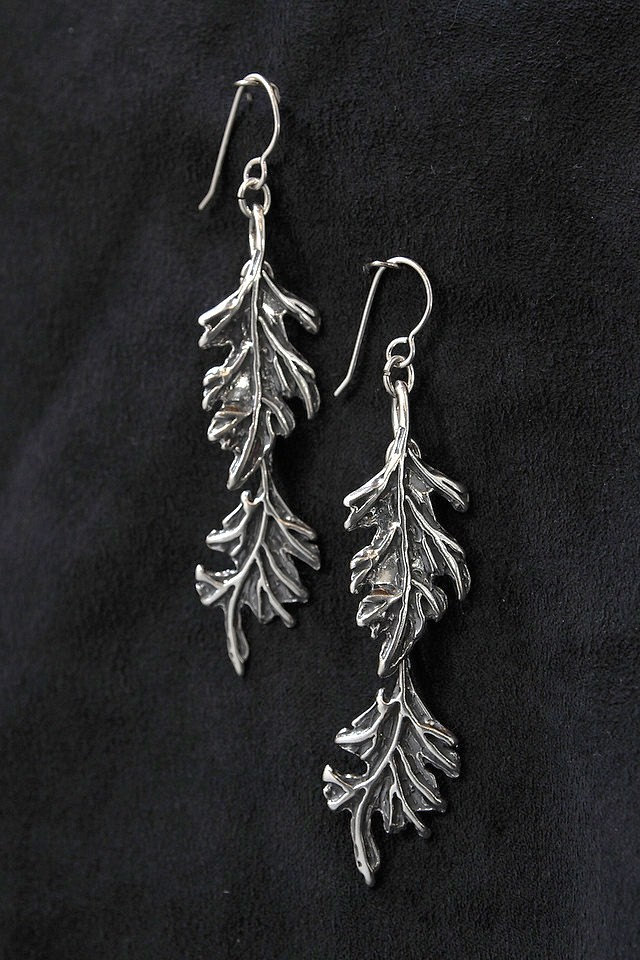 Eichenblatt Doppel Ohrringe Sterling Silber von echoandwild