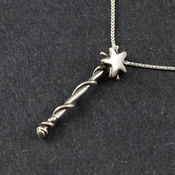 Zauberstab 5 Pt. Fairy Wand-Anhänger Aus Sterlingsilber von echoandwild