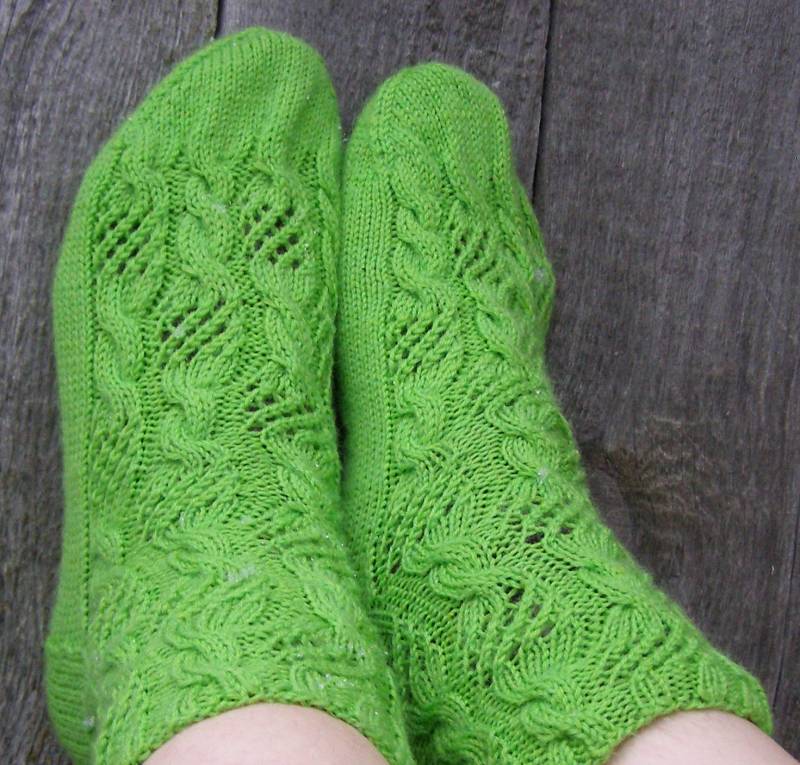 Handgestrickte Socken Aus Wolle, Hellgrüne Bettsocken, Us 6, 5 von echocraftings