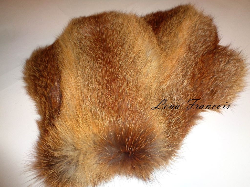 Echtfell Handschuhe Pelzhandschuhe Glove Fäustlinge Neu Edel Winter 1 Paar Superweich Rotfuchs Naturfarbe von echtpelzbommelde