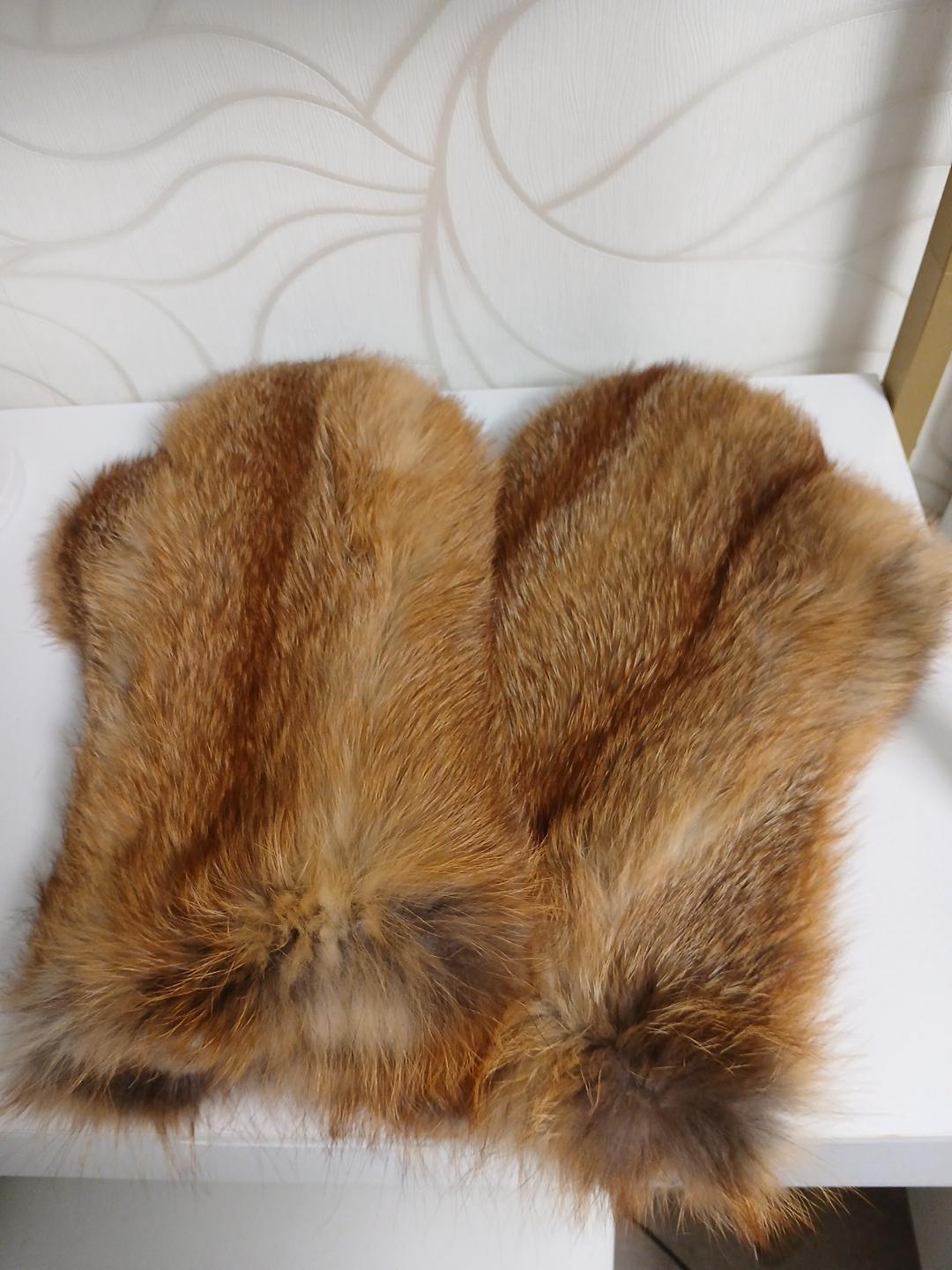 Echtfell Handschuhe Rotfuchs Fäustlinge Echtfellfutter Beidseitig Lang 1 Paar Winterhandschuhe Geschenkidee 38cm von echtpelzbommelde