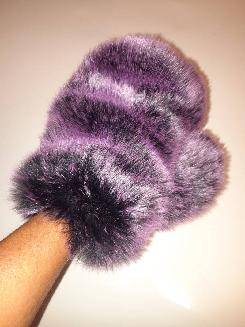 Pelz Handschuh Blaufuchs Optik Imitat Neu Wellness Pur von echtpelzbommelde