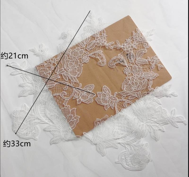 1 Paar Elfenbein Florale Spitze Applikationen Zarte Hochzeit Trim Stickerei Untere Motiv Mieder Applikation Für Hochzeitskleid Schleier Kragen Blume von eclatlace