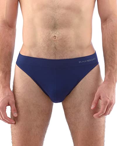 ecoBAMBOO Unterhosen Männer aus Bambus, Herren Slip, für Sport & Alltag (Navy, M-L) von ecoBAMBOO