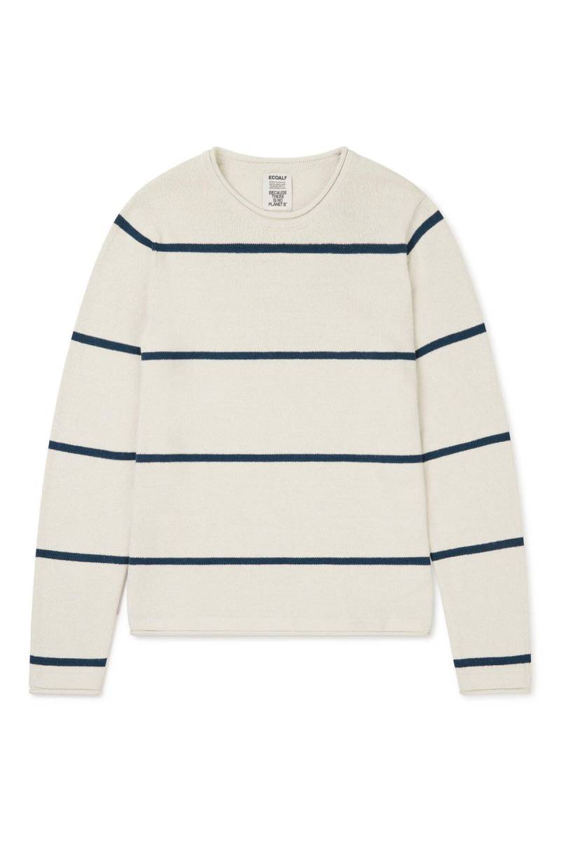 ecoalf - Streifenpullover - Barco beige - Gr. - M von ecoalf