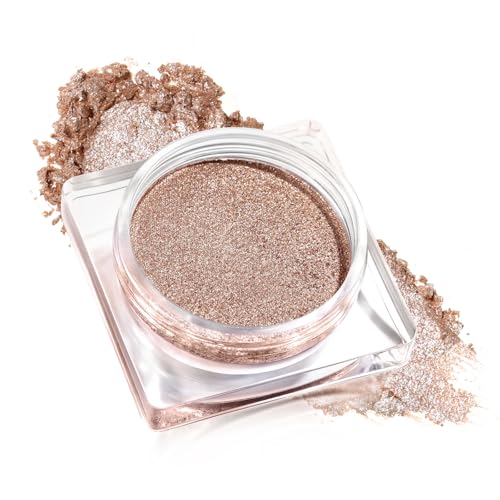 Creme Einzel Lidschatten, Champagner Schimmer Hochpigmentierte Lidschatten Palette Multi Used Wasserdichte Natürliche Mischbare Creme Formel Tägliche Glänzende Glitter Makeup Lidschatten Aufheller von ecofavor