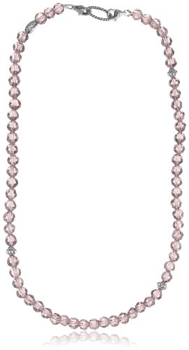 EDC Damen-Halsband Edelstahl rhodiniert Glaskristall Glamour Chic Berry Pink pink EENL10231A420 von edc by Esprit