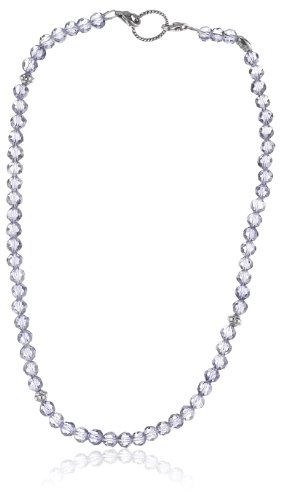 EDC Damen-Halsband Edelstahl rhodiniert Glaskristall Glamour Chic Cloudy Blue blau EENL10246A420 von edc by Esprit