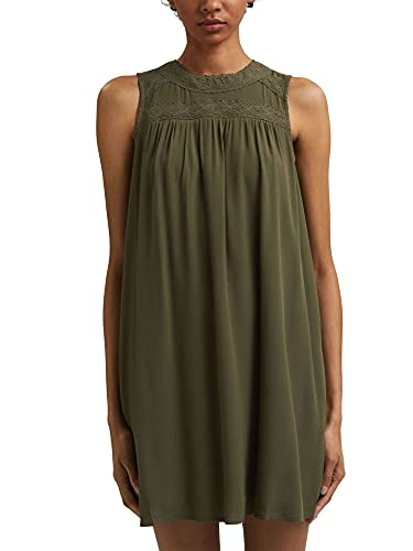 edc by ESPRIT Damen Kleid 051cc1e308, 350/Khaki Green, 36 von ESPRIT