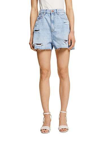 ESPRIT Damen 052CC1C304 Jeans-Shorts, 904/BLUE Bleached, 31 von ESPRIT