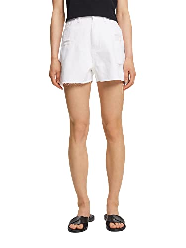 ESPRIT Damen 052CC1C305 Jeans-Shorts, 100/WHITE, 26 von ESPRIT