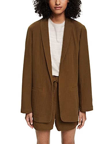 edc by ESPRIT Damen Blazer 052cc1g302, 350/Khaki Green, L von ESPRIT