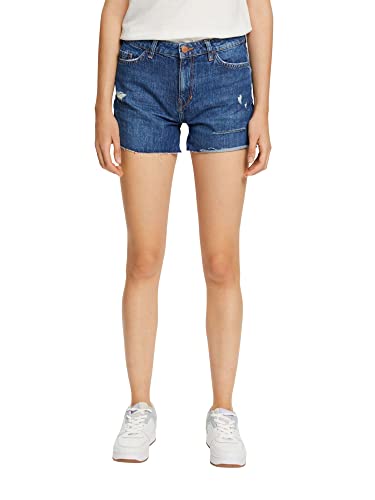 edc by ESPRIT Damen Jeans-Shorts 062cc1c302, 901/Blue Dark Wash, 25 von ESPRIT