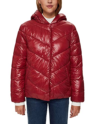 edc by ESPRIT Damen Jacke 081cc1g313, 610/Dark Red, S von ESPRIT