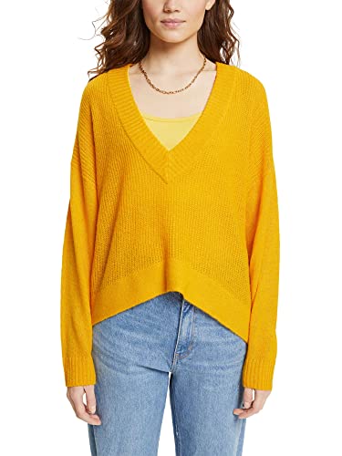 ESPRIT Damen 082CC1I301 Pullover, 730/SUNFLOWER Yellow, L von ESPRIT