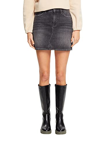 ESPRIT Damen 112CC1D307 Rock, 922/GREY MEDIUM WASH, 26 von ESPRIT