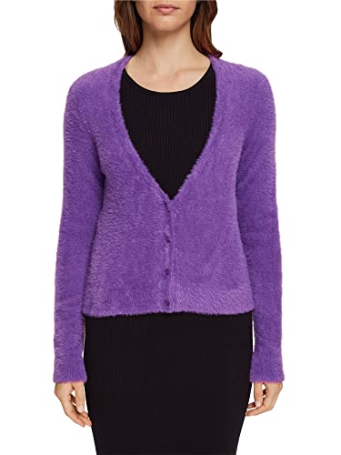 ESPRIT Damen 112CC1I303 Strickjacke, 510/PURPLE, L von ESPRIT