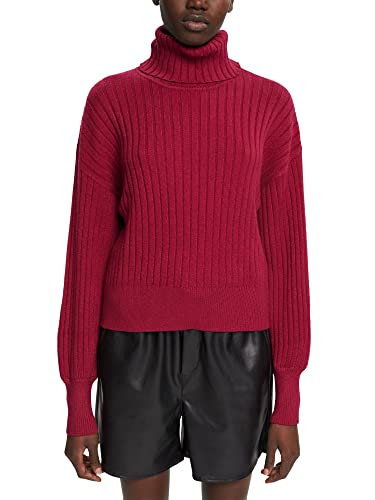 ESPRIT Damen 112CC1I320 Pullover, 615/CHERRY RED, M von ESPRIT
