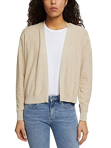 ESPRIT Damen 120CC1I326 Strickjacke, 274/BEIGE 5, XL von ESPRIT