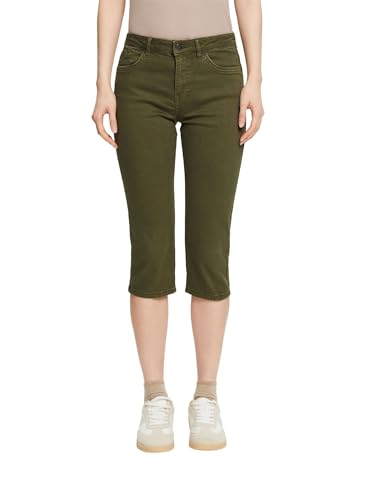 ESPRIT Damen Summer Capri Hose, 350/KHAKI Green-New Version, 34 von ESPRIT