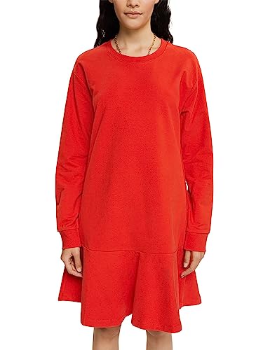 edc by ESPRIT Damen Kleid 082cc1e308, 635/Orange Red, L von ESPRIT