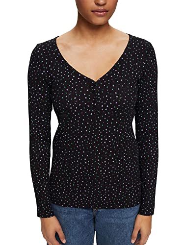 ESPRIT Damen 992cc1k313 T-Shirt, 003/BLACK 3, S von ESPRIT