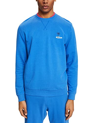 edc by ESPRIT Herren 042cc2j301 Sweatshirt, 411/Bright Blue 2, XL EU von ESPRIT