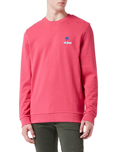 edc by ESPRIT Herren 042cc2j301 Sweatshirt, Dark Pink, M EU von ESPRIT