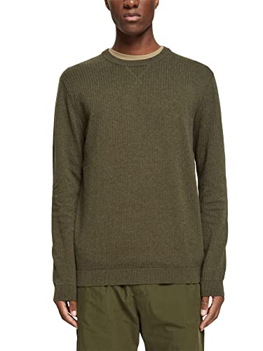 ESPRIT Herren 082CC2I301 Pullover, 356/DARK Khaki 2, M von ESPRIT