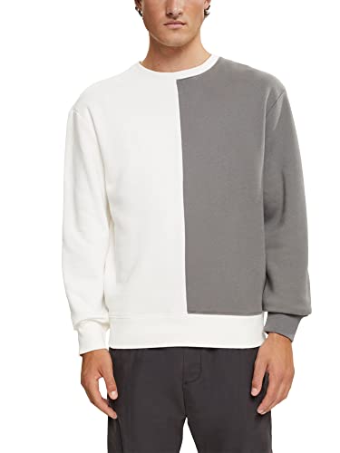 ESPRIT Herren 092CC2J308 Sweatshirt, 110/OFF White, M von ESPRIT