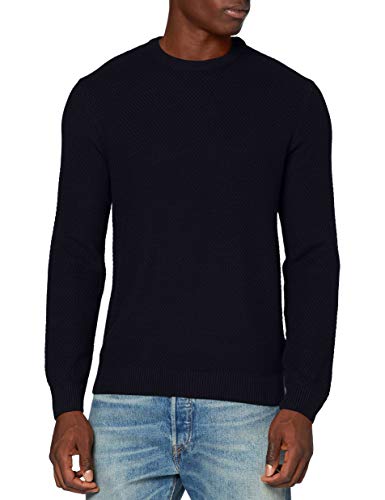 edc by ESPRIT Herren Pullover 990cc2i301, 400/Navy, XS von ESPRIT